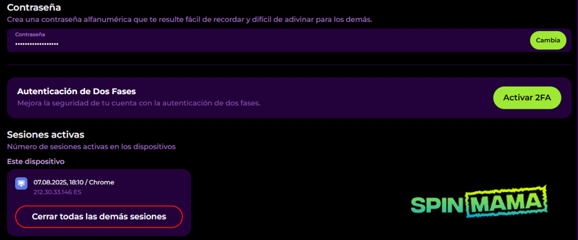 Errores comunes al intentar iniciar sesión en Spinmama
