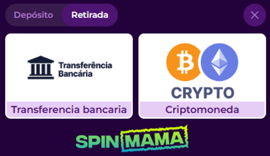 Métodos de pago con criptomonedas en Spinmama casino